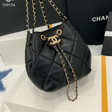 chanel mini drawstring